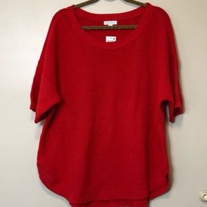 Charter Club Short Sleeve Crew Neck Sweater. Risky Red. Size 2XL. NWT